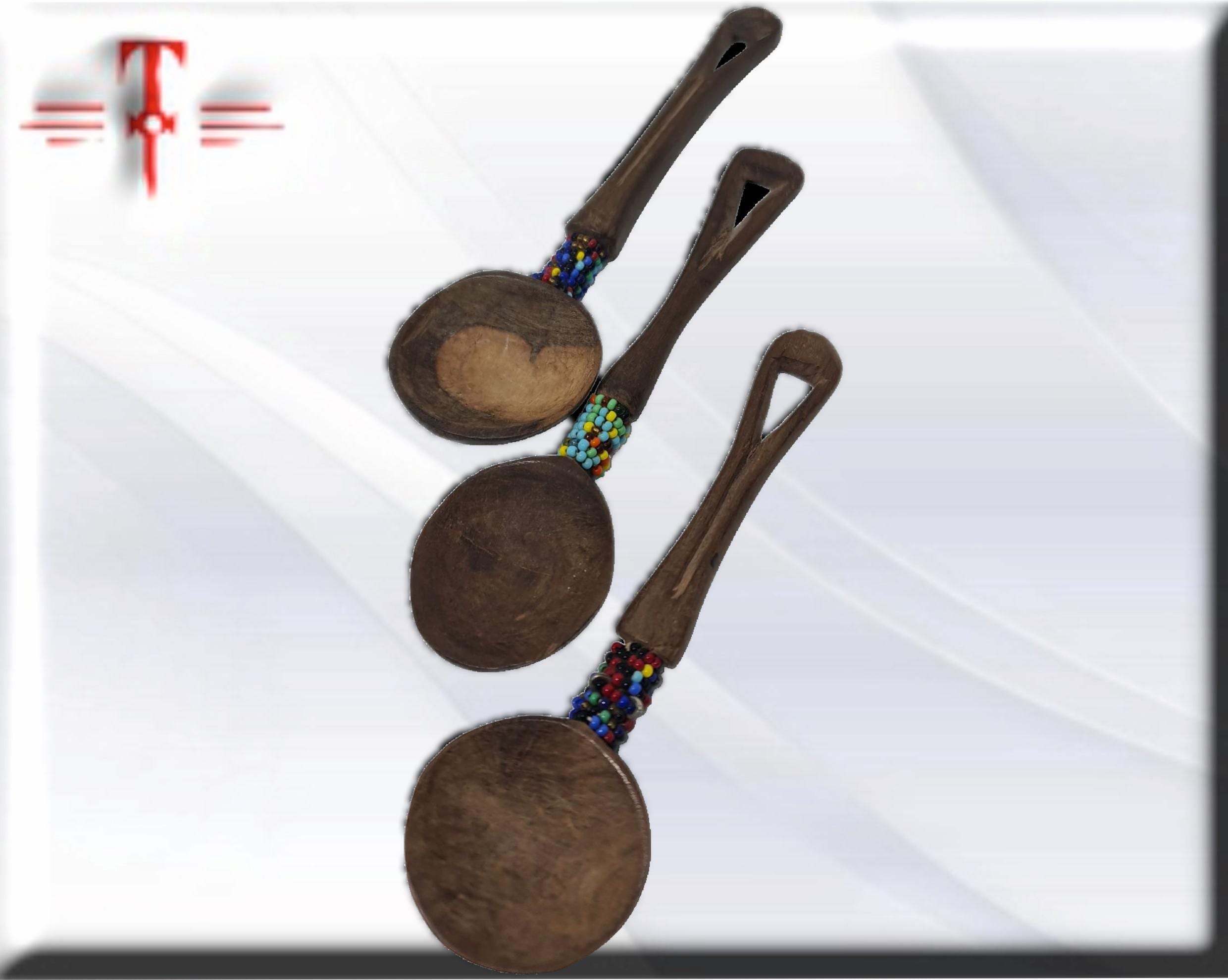 conjunto 3 cuacharas decorativas, Arte africano , Galería de Arte , antigüedad , Artesanía africana - Imagen 3