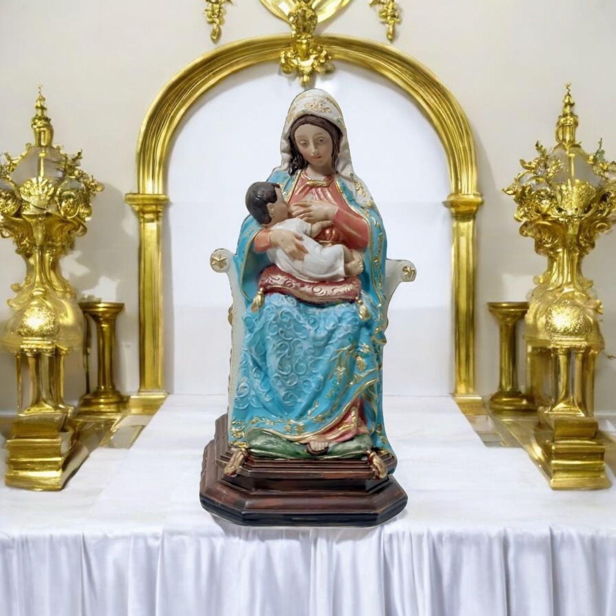 Figura de la Virgen de la Leche en Resina Premium – 15 cm, productos Religiosos