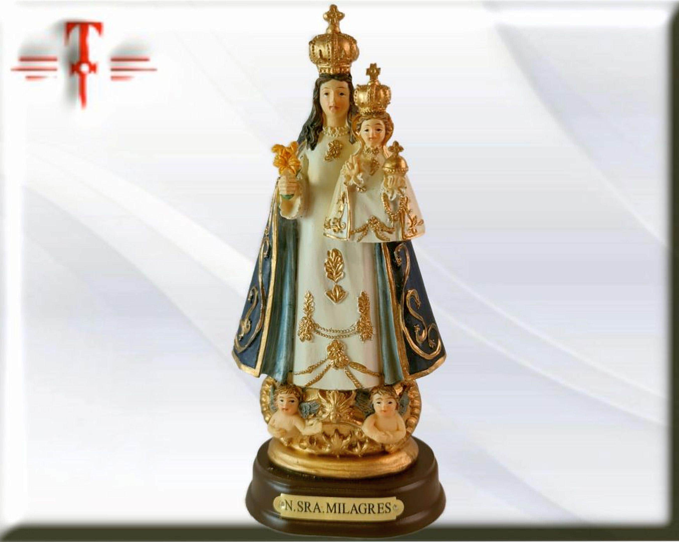 Figura de la Virgen de los Milagros en Resina Premium – 15 cm, productos Religiosos - Image 2