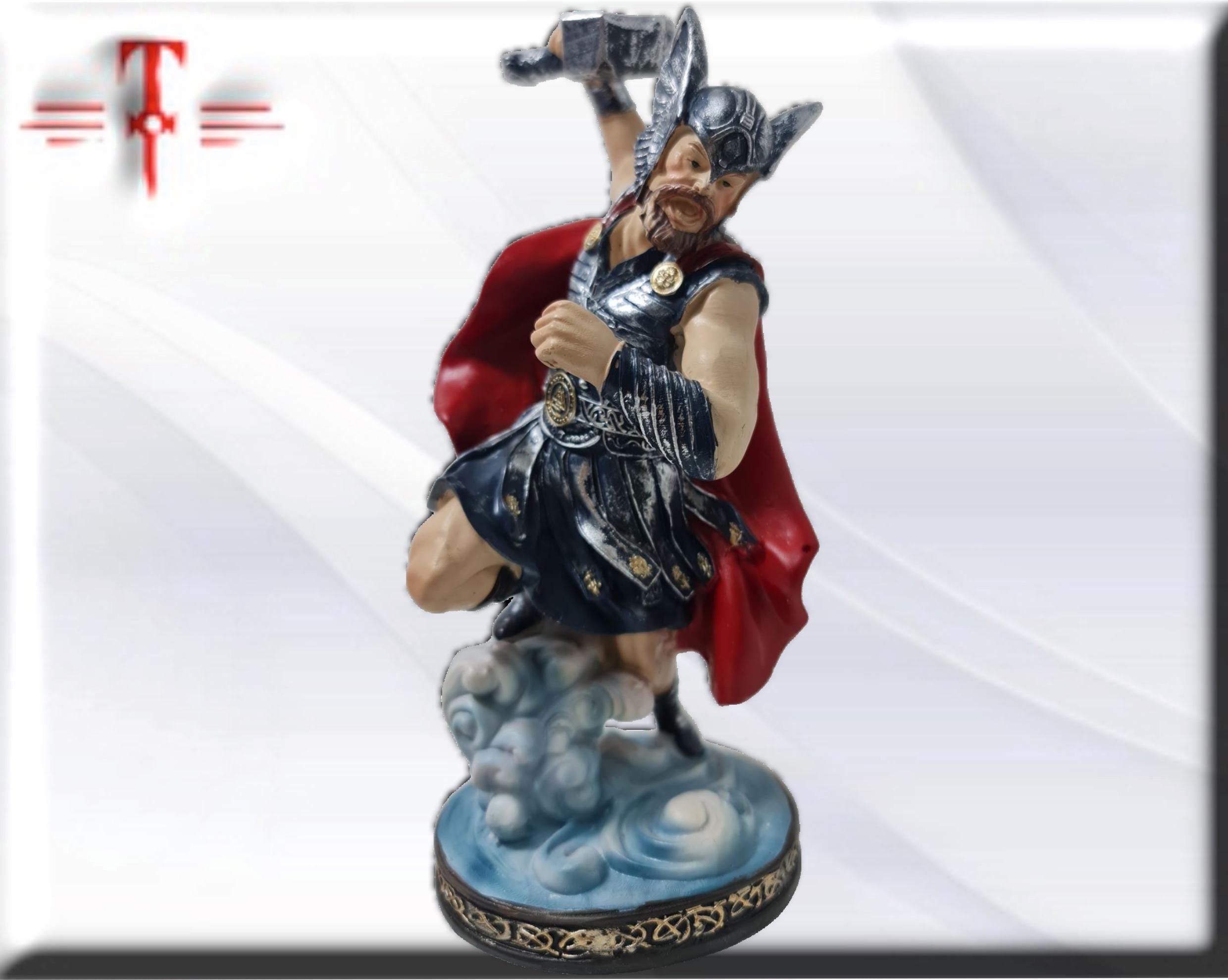 Estatua Dios Thor , dioses mitologicos , articulos esotéricos y religiosos , pintado a mano - Imagen 2