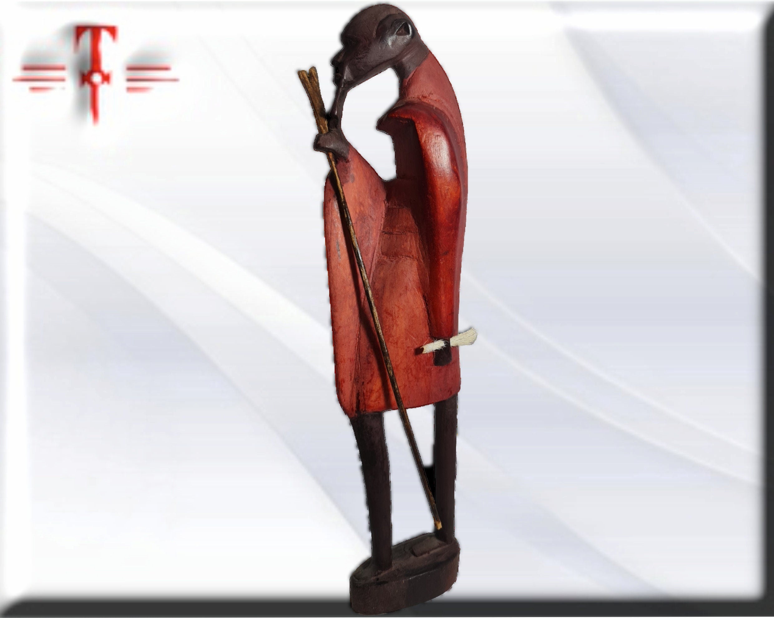 Viejo Africano Pastoreo . arte tribal africano hecho a mano - Imagen 3