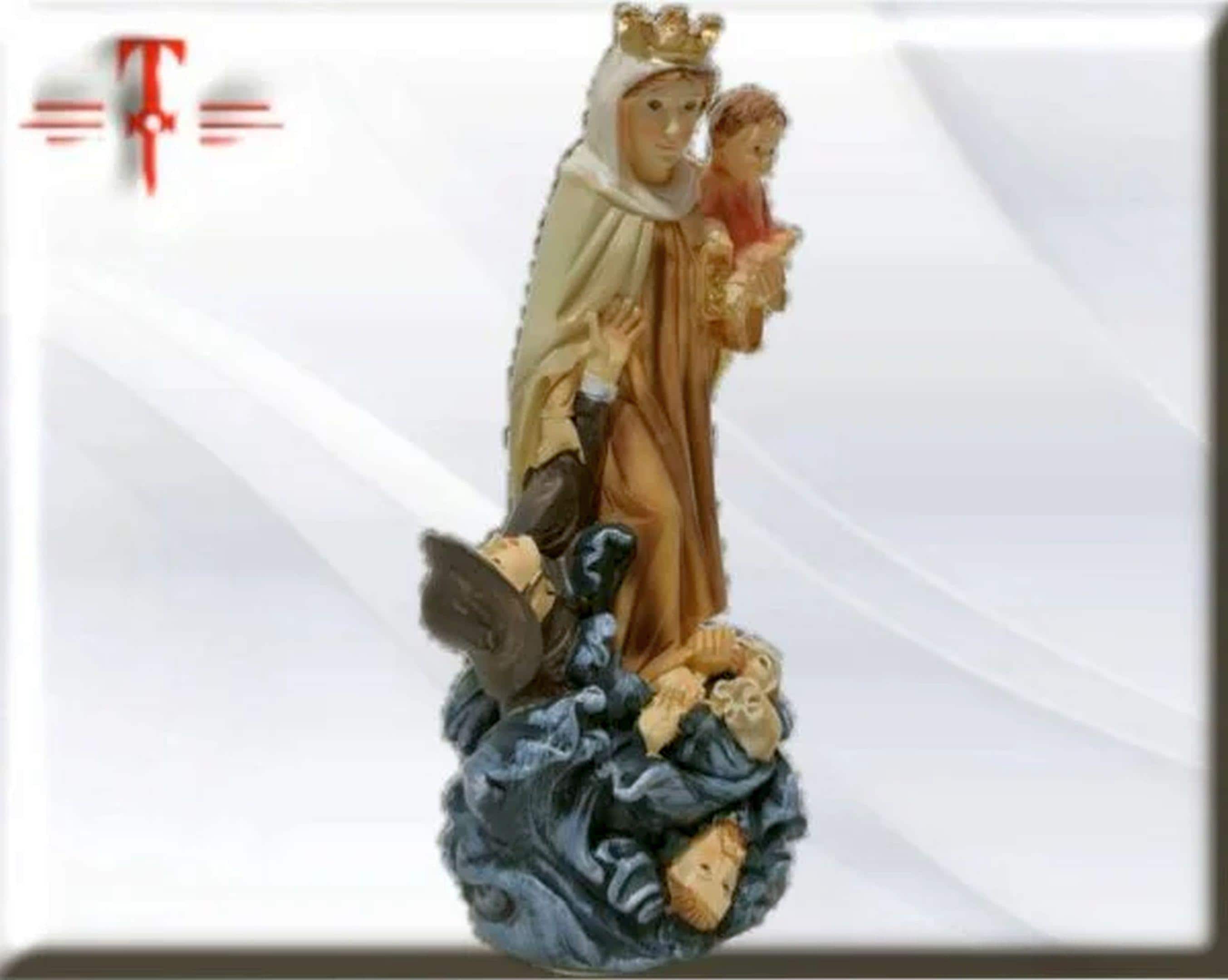 Figura de la Virgen del Carmen Marinera en Resina , Santos y Vírgenes católicos , productos Religiosos - Image 4