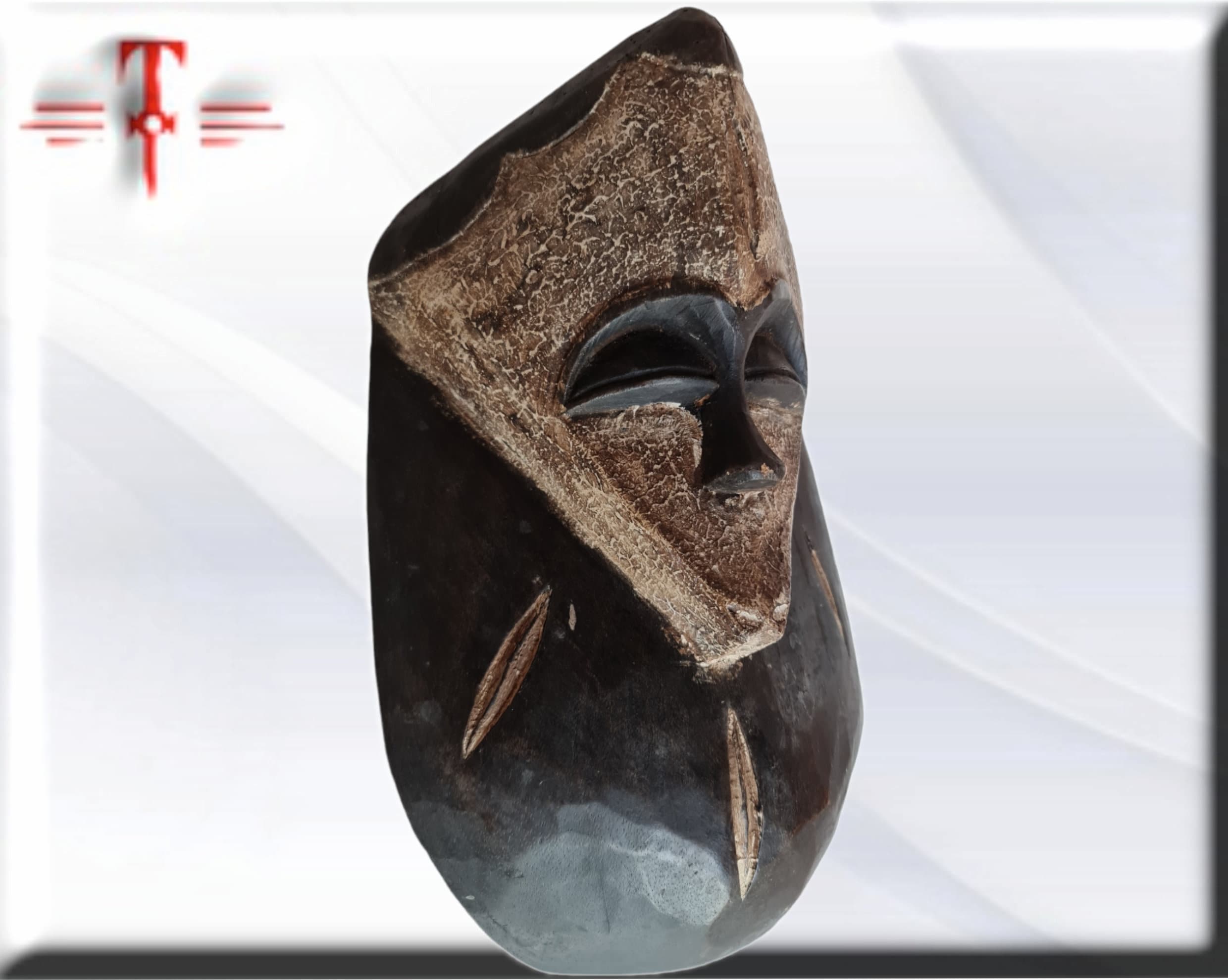 Máscara Luba Congo Arte africano , galería arte africano , antigüedad - Imagen 2