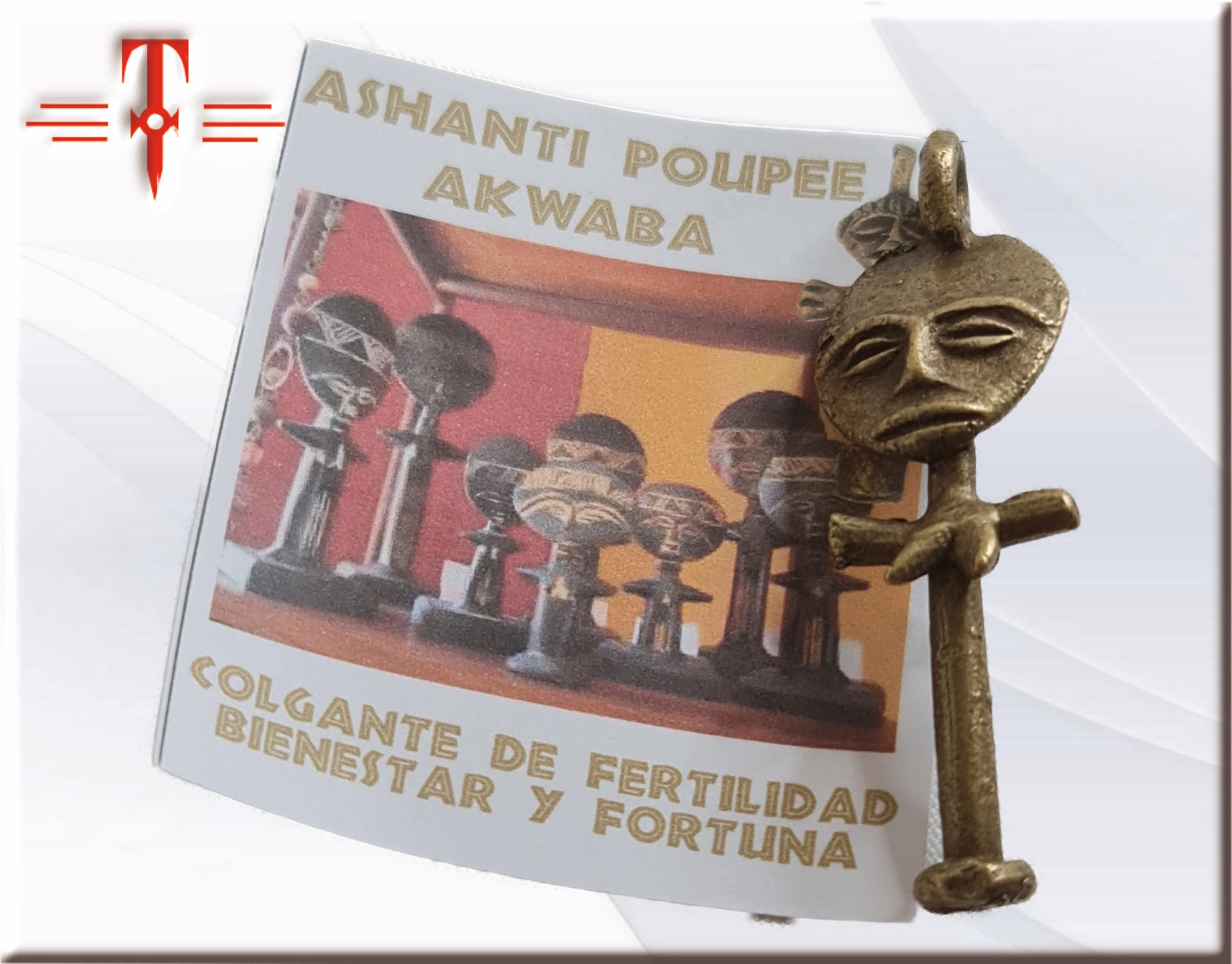 Amuleto Ashanti Akwaba Ghana fertilidad Amuletos Africanos - Imagen 3