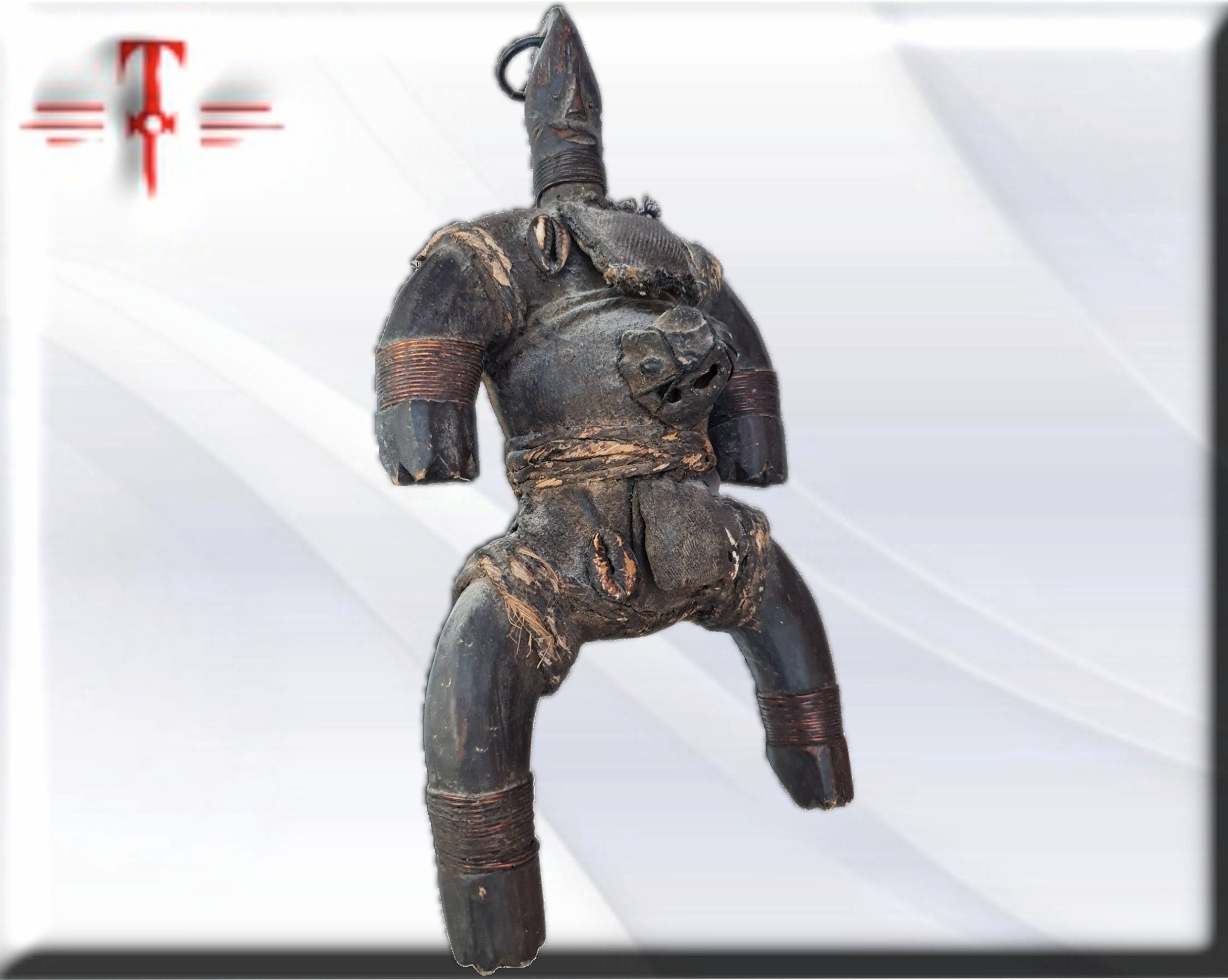 Fetiche Muñeca de la Fertilidad Namji (Camerún) – Arte Africano Tradicional (29 cm) - Imagen 4