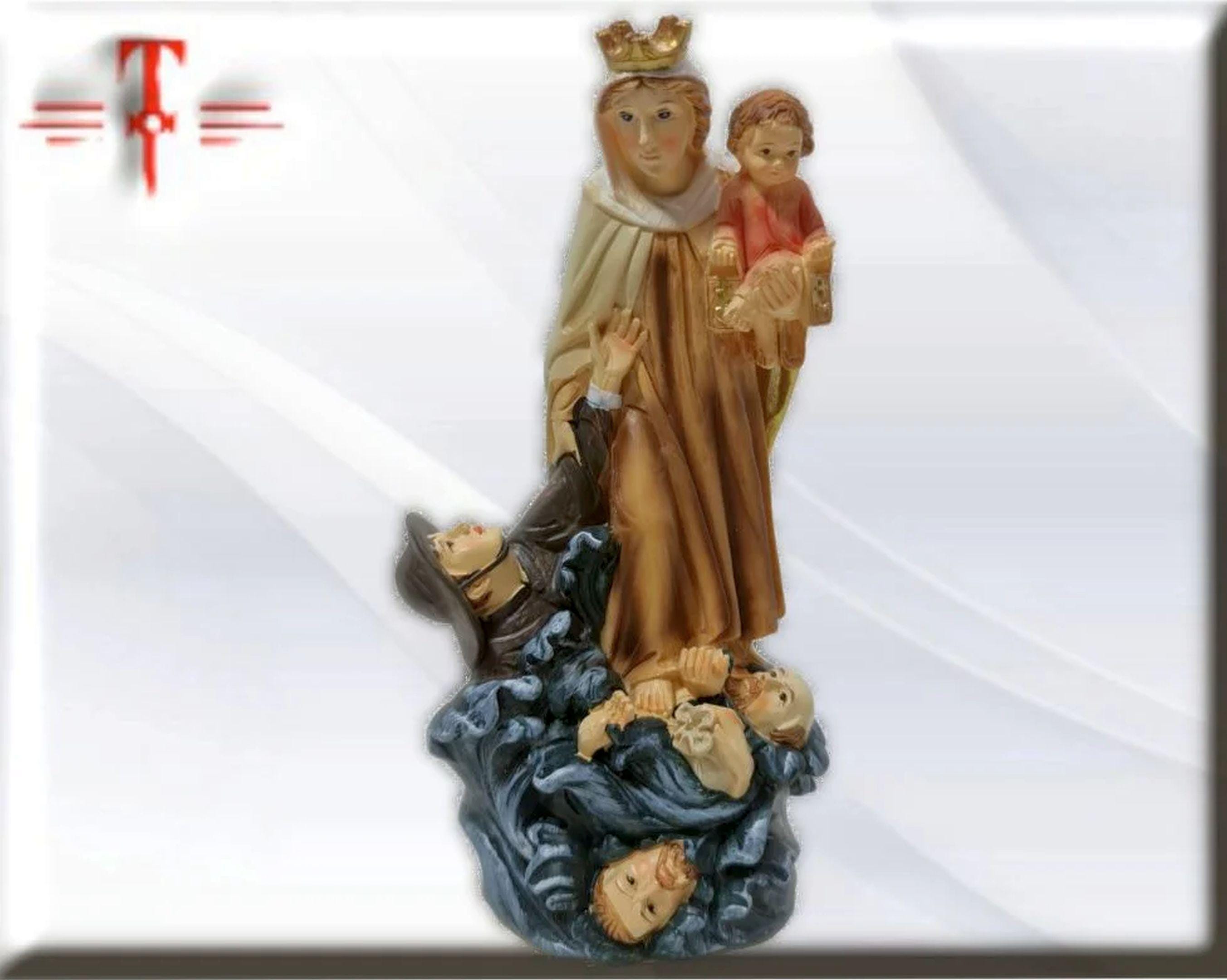 Figura de la Virgen del Carmen Marinera en Resina , Santos y Vírgenes católicos , productos Religiosos - Image 3