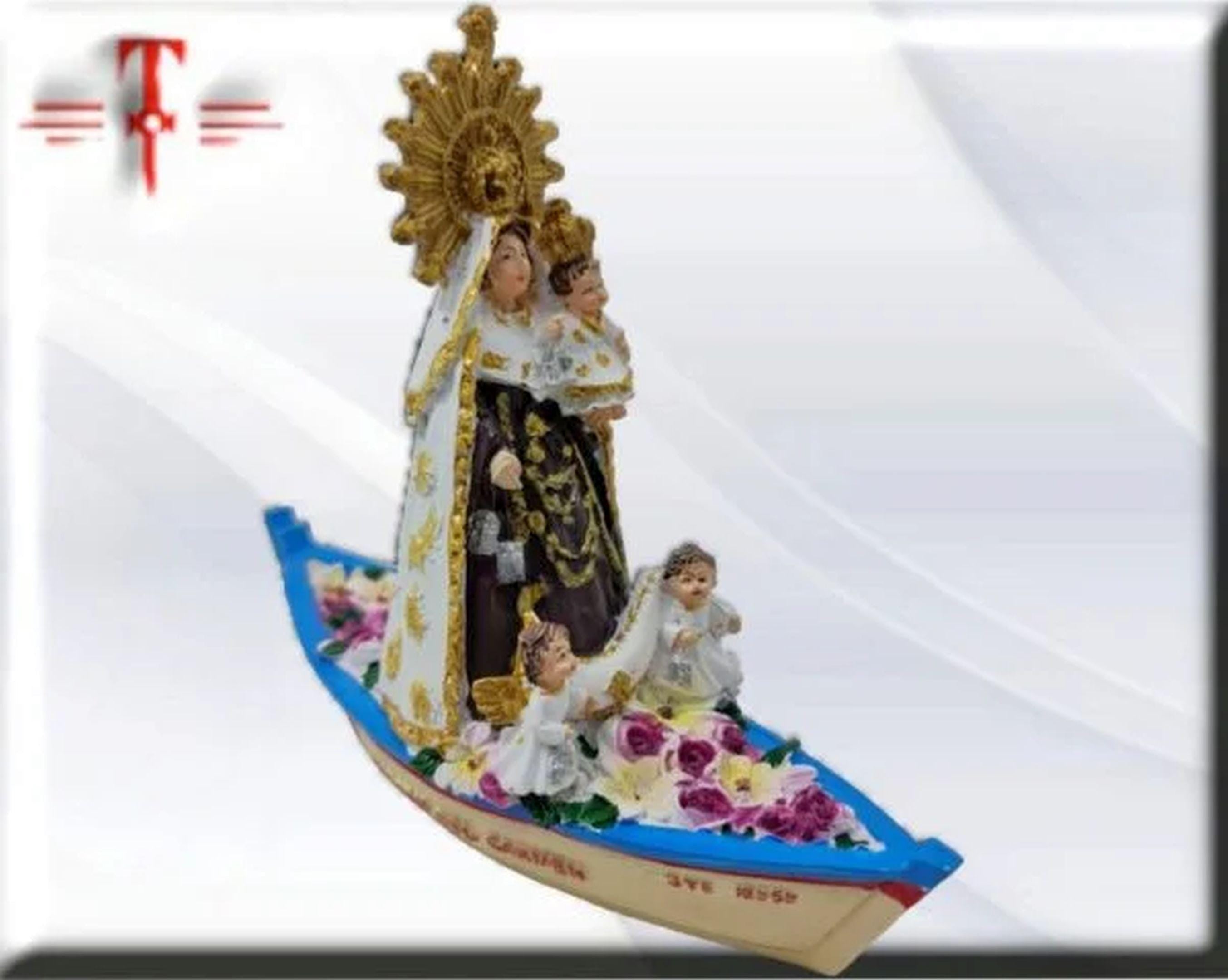 Figura de la Virgen del Carmen Marinera en Barca, Santos y Vírgenes católicos , productos Religiosos - Image 6