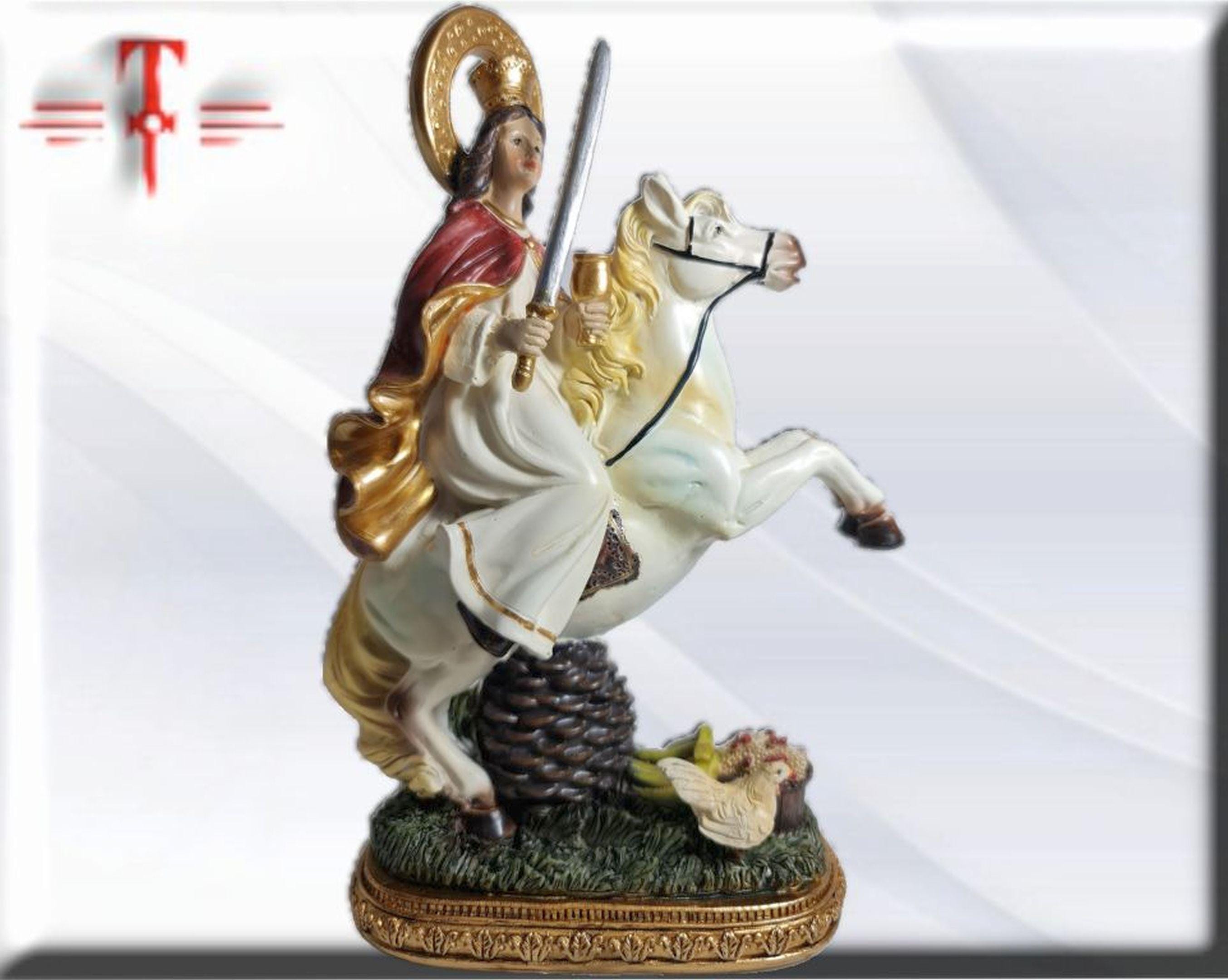 Santa Barbara a caballo , Santos y Vírgenes católicos , productos Religiosos - Imagen 3