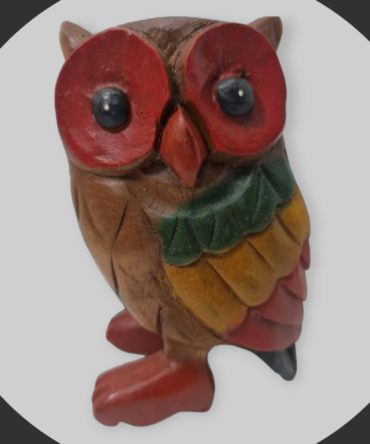 Buho madera 13cm