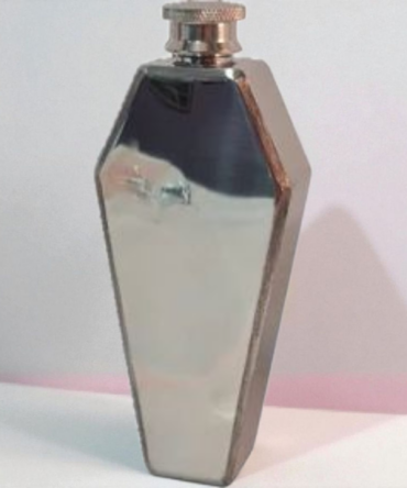 Petaca ataud acero inox , articulos esotéricos de calidad