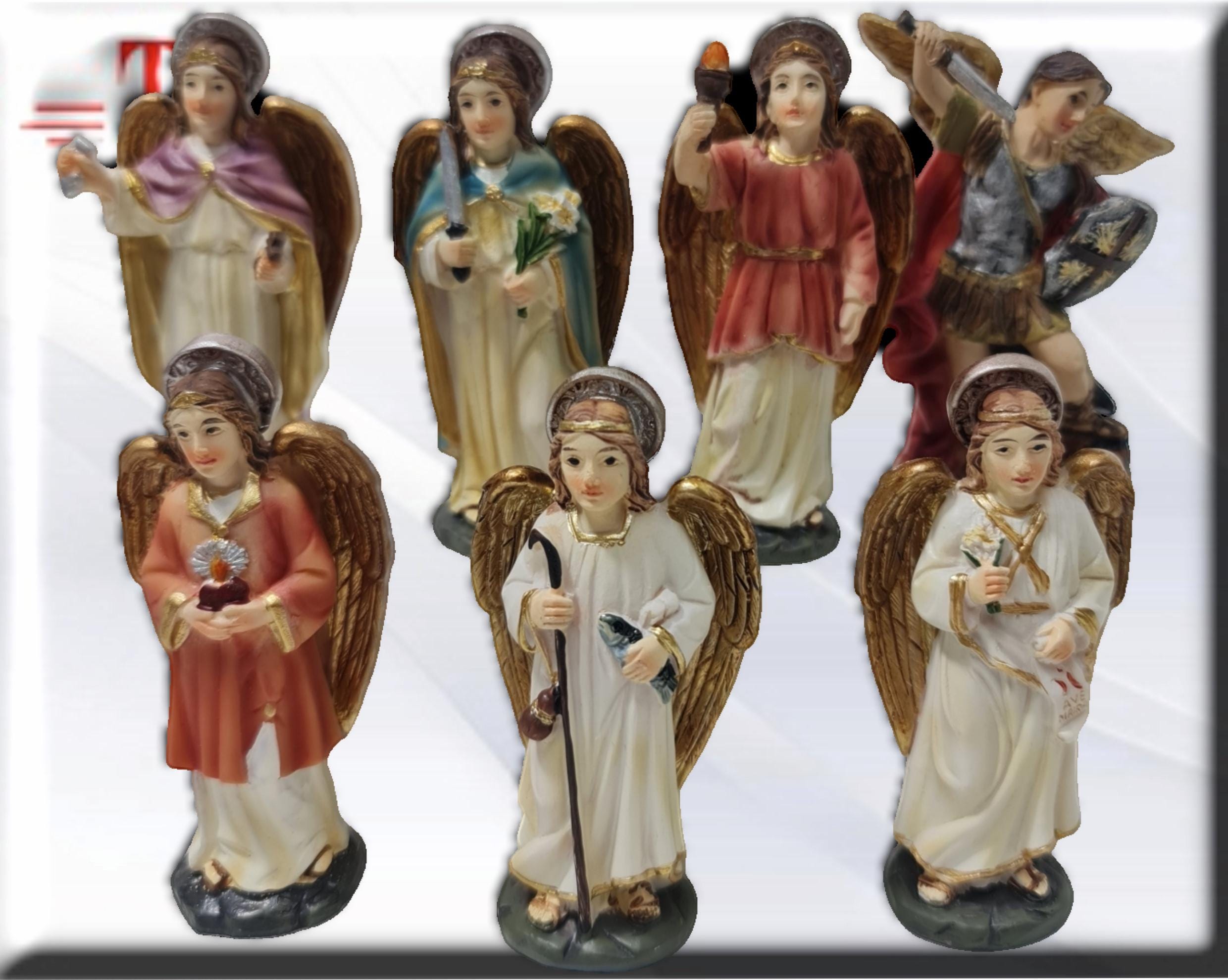 Pack 7 Arcángeles de 8cm , Santos y Vírgenes católicos , productos Religiosos - Imagen 3