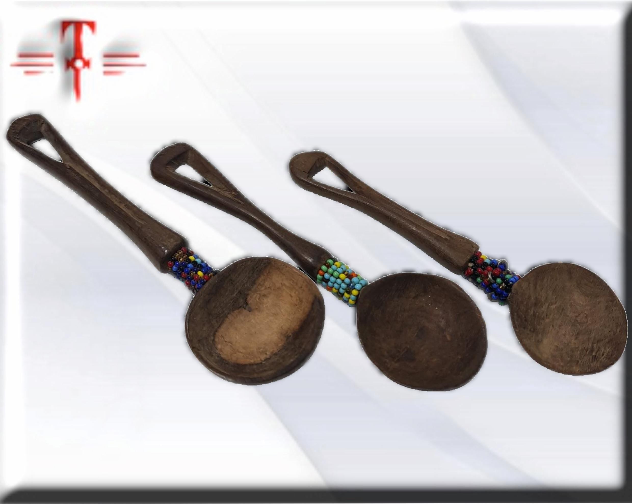conjunto 3 cuacharas decorativas, Arte africano , Galería de Arte , antigüedad , Artesanía africana - Imagen 2