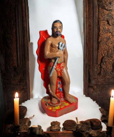 Figura Yeso exu Morcego , Candomble , kimbisa, Umbanda