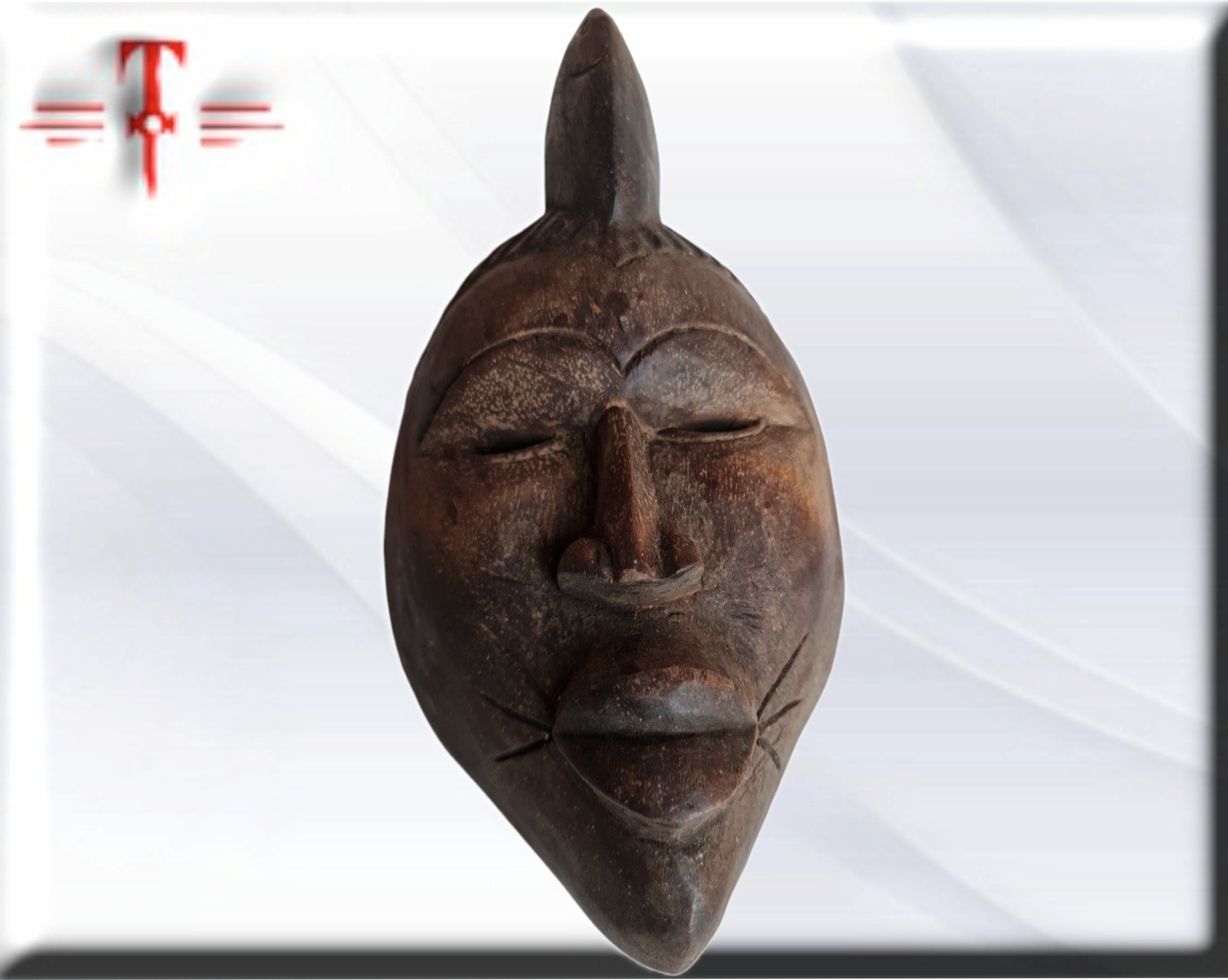 Máscara Antigua Idoma (Nigeria) – Arte Africano del Siglo XX (37 cm) - Imagen 4