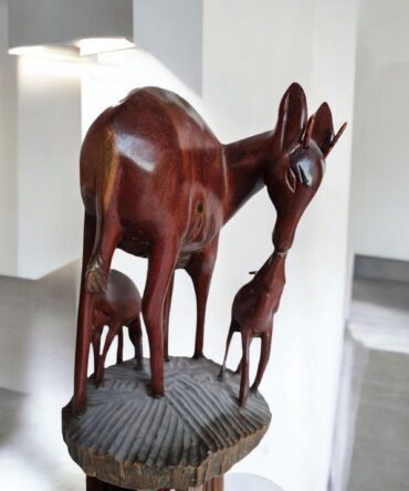 Estatua Familia Animales ciervos , Arte Africano , Galería de arte , Antigüedad , artesanía africana