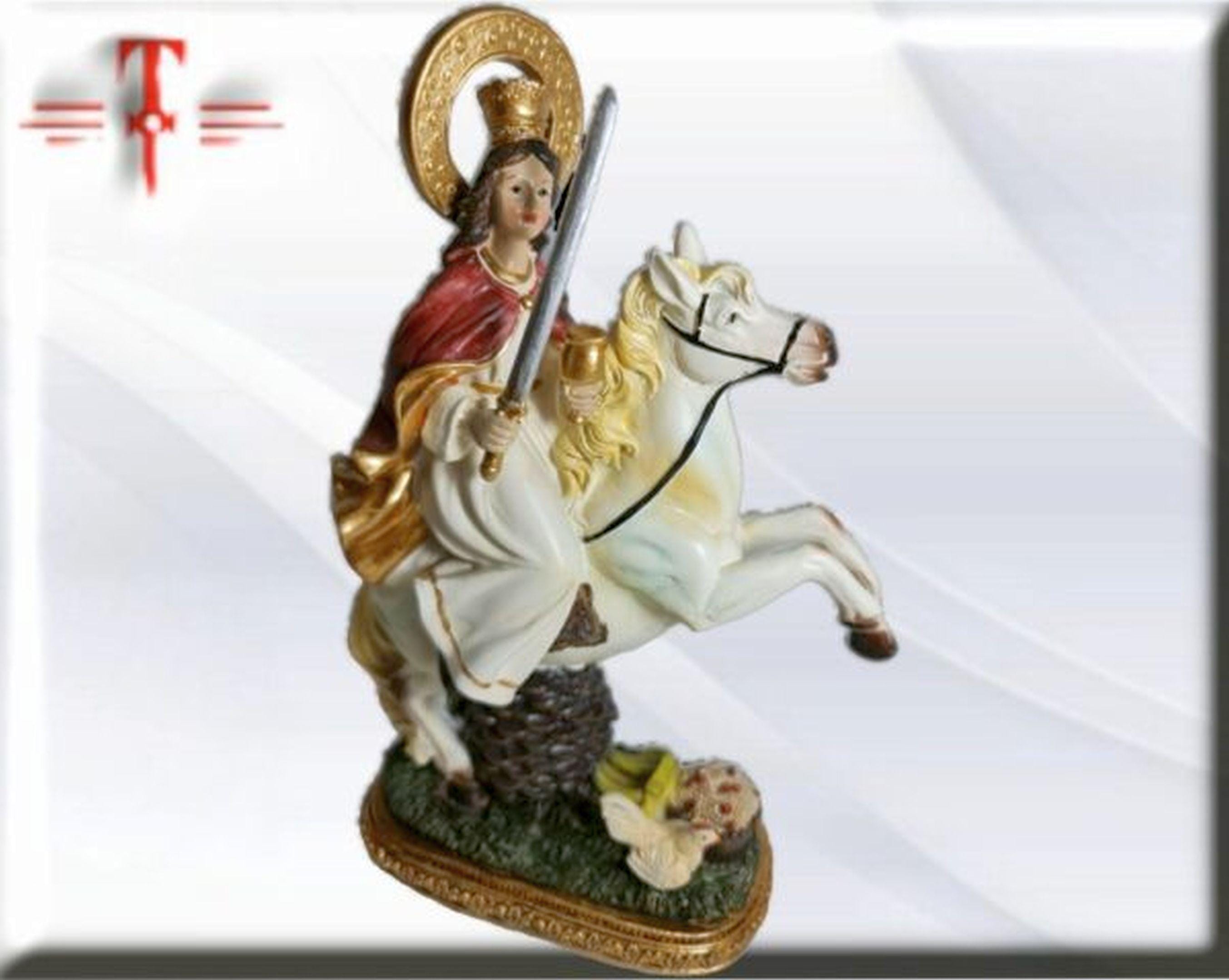 Santa Barbara a caballo , Santos y Vírgenes católicos , productos Religiosos - Imagen 5