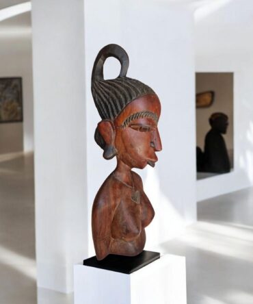 Escultura Busto de Mujer Africana (Mali) – Gran Formato del Siglo XX (51 cm / 5.1 kg)