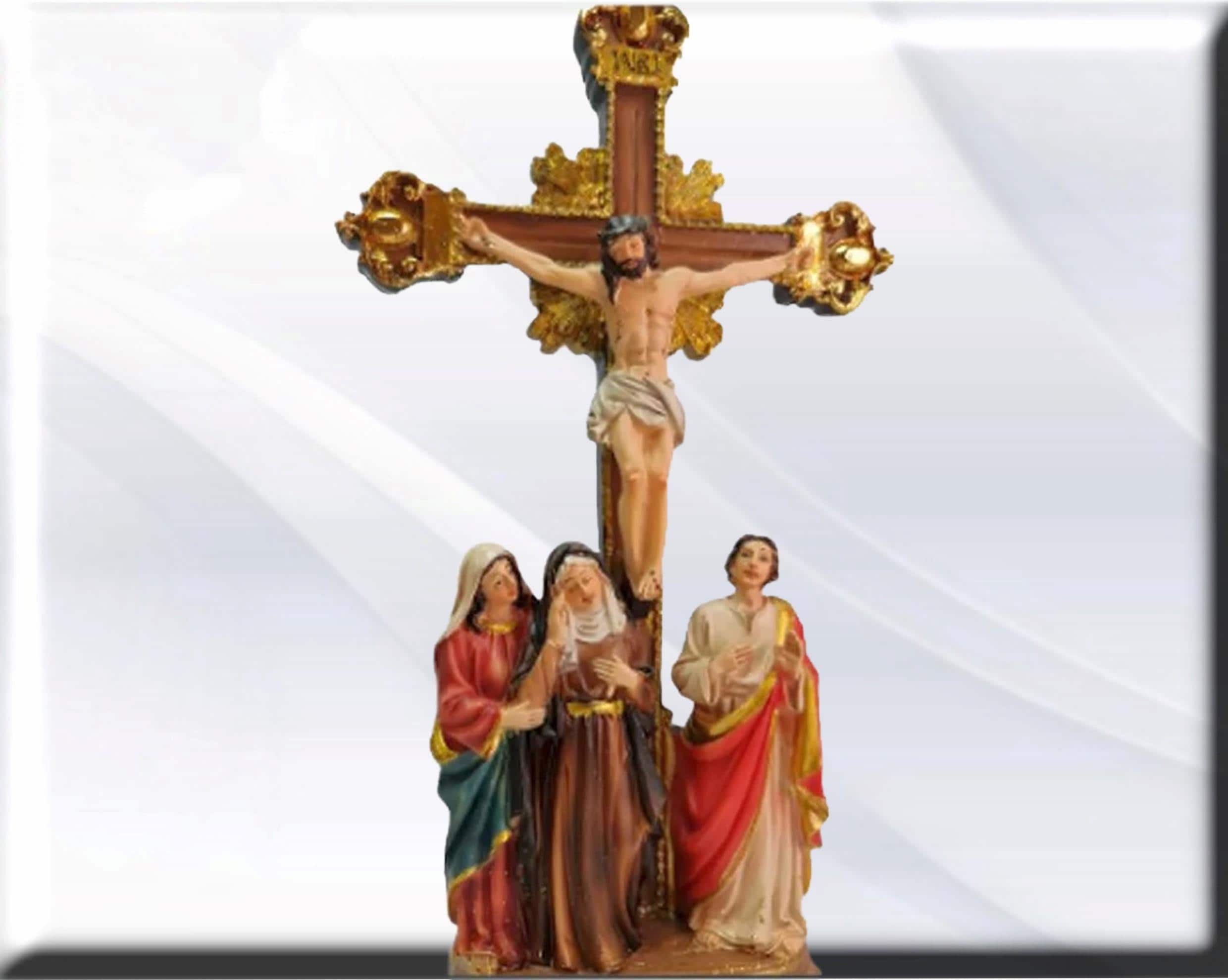 Cruz de Jesus con las 3 Marias . Catholic Saints and Virgins, Religious products, - Imagen 4