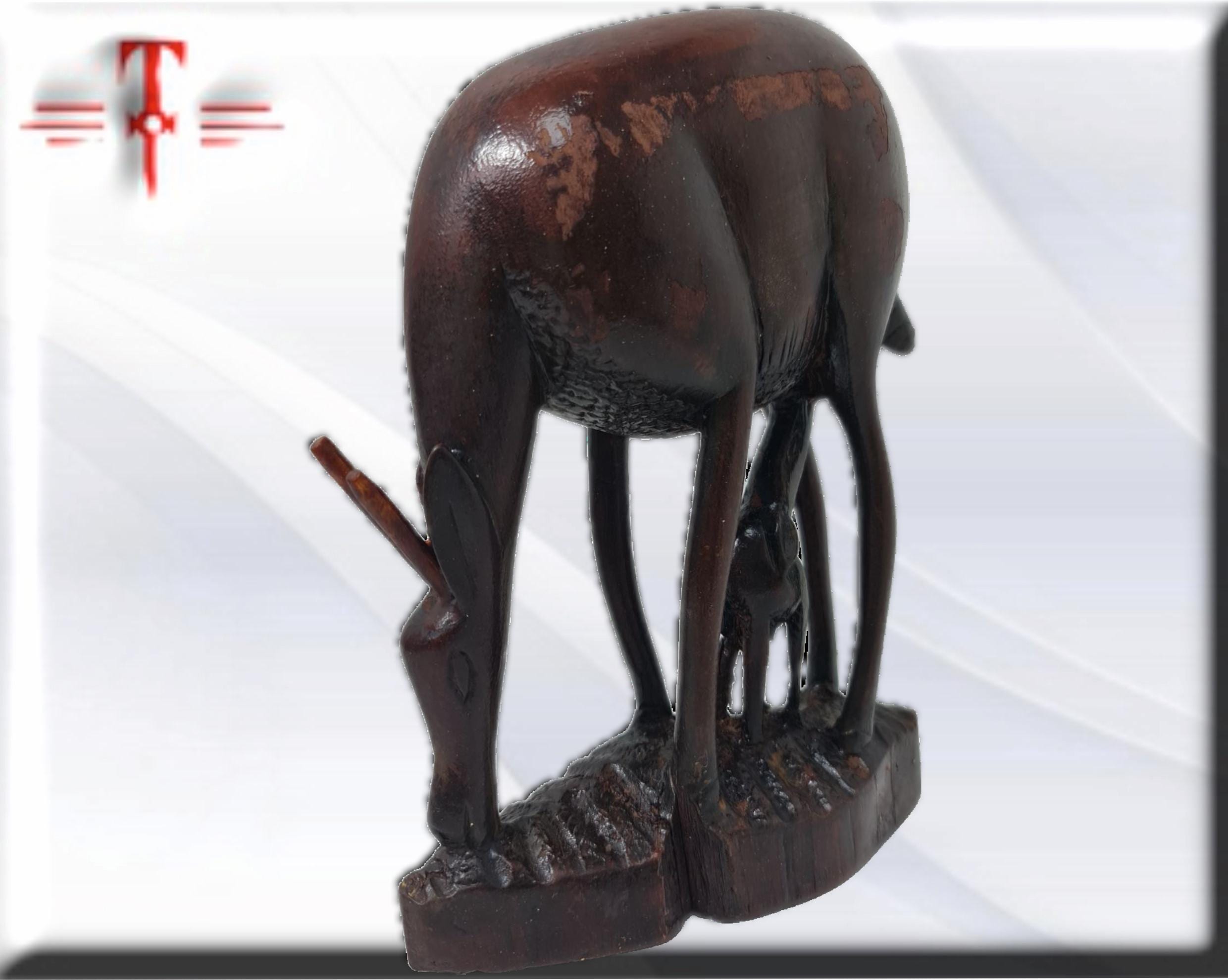 Ciervo madera , animal decoracion del hogar - producto artesanal - Imagen 2