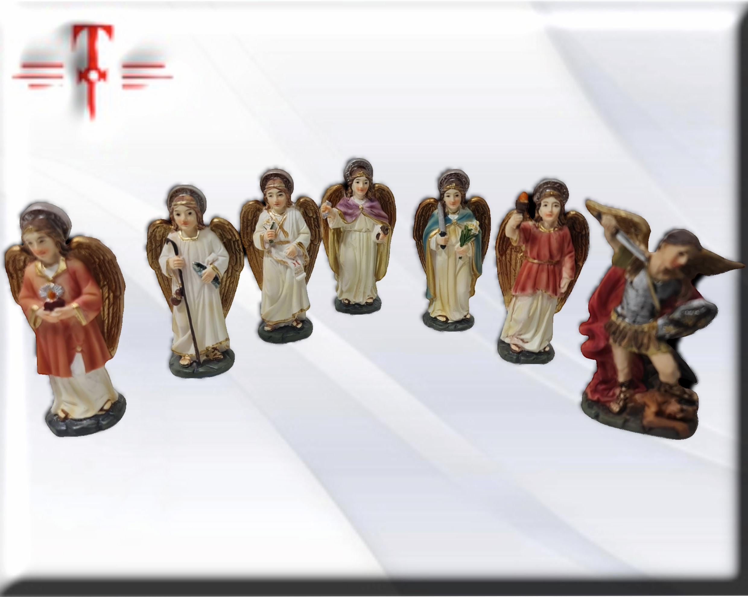 Pack 7 Arcángeles de 8cm , Santos y Vírgenes católicos , productos Religiosos - Imagen 2