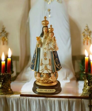 Figura de la Virgen de los Milagros en Resina Premium – 15 cm, productos Religiosos