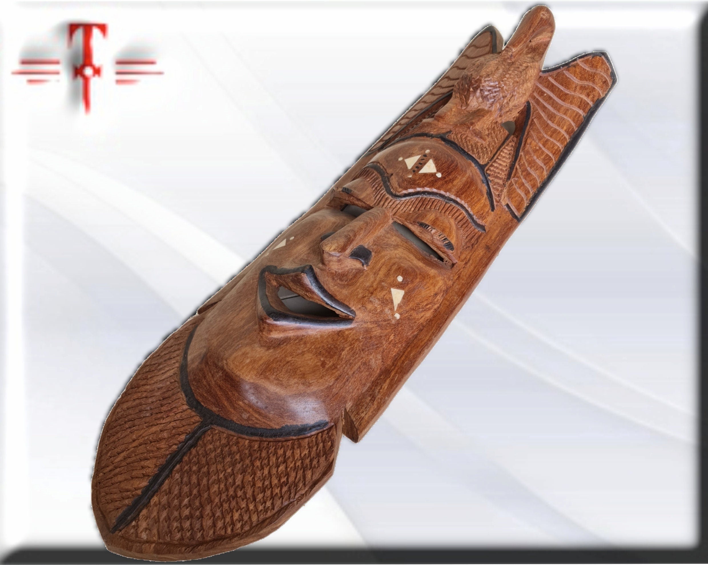Máscara Africana Mali , artesanía africana - Imagen 4
