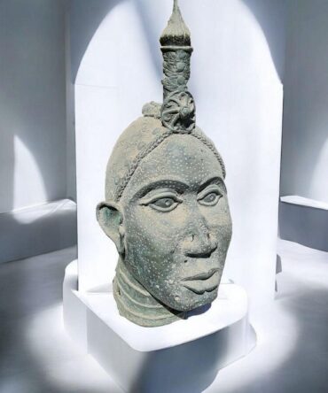 Busto de Oni (Rey de Ifé) de 50 cm - Gran Escultura de Arte Africano Ritual