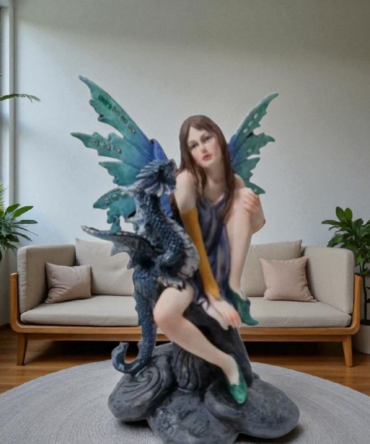 Hada con dragón , Mitos y leyendas , fantasía , Folklore