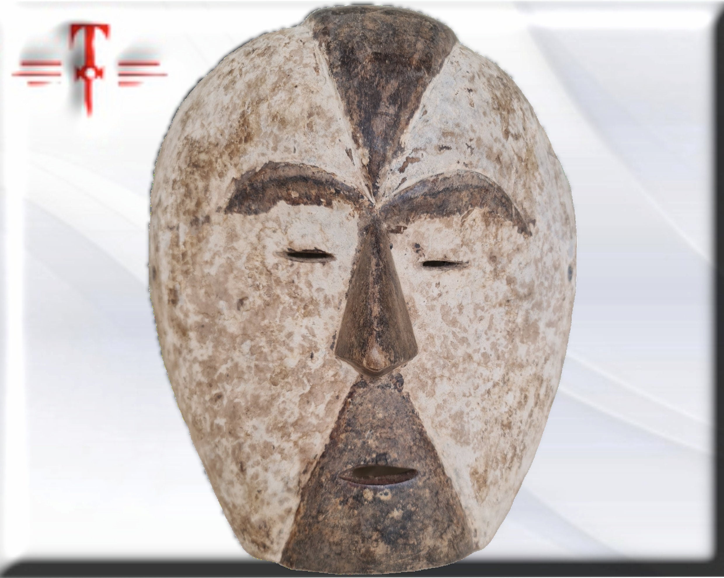 Máscara Antigua Galoa (Gabón) – Arte Africano del Siglo XX (30 cm) - Imagen 3