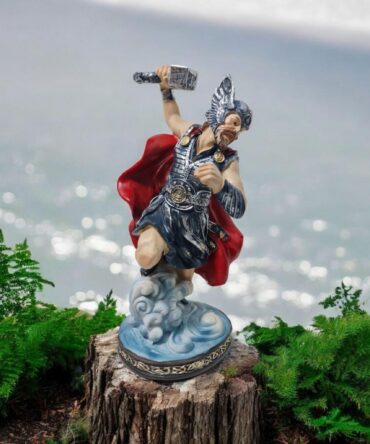 Estatua Dios Thor , dioses mitologicos , articulos esotéricos y religiosos , pintado a mano