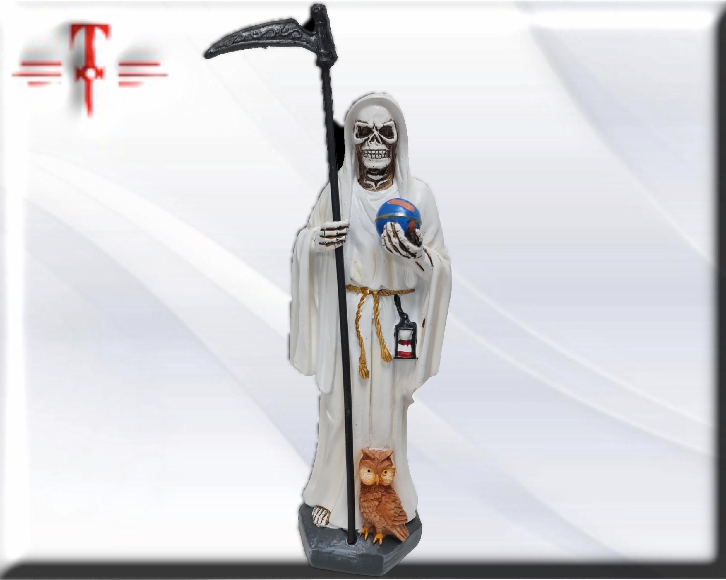 Estatua de la Santa Muerte Pintada a Mano (28 cm) – Varios Colores - Imagen 2