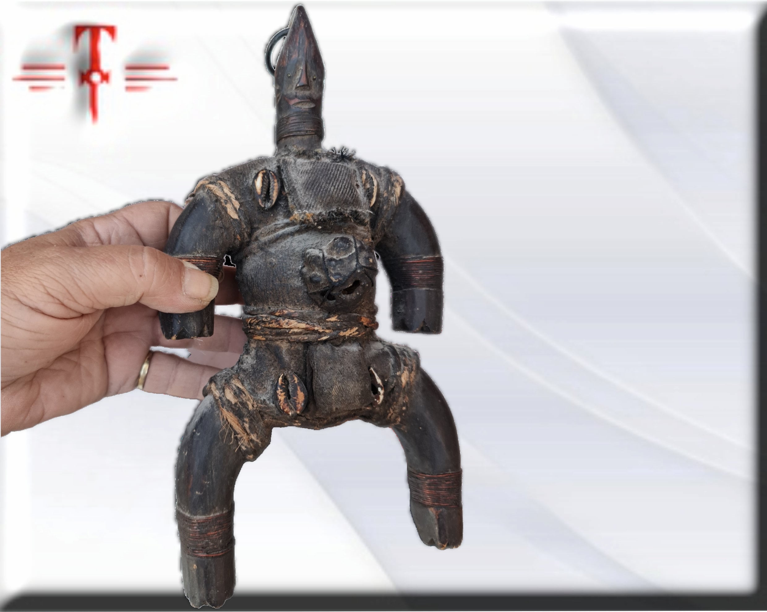 Fetiche Muñeca de la Fertilidad Namji (Camerún) – Arte Africano Tradicional (29 cm) - Imagen 5