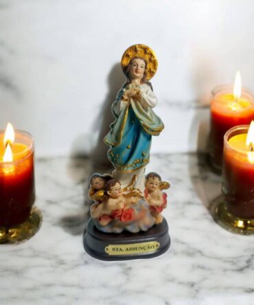 Figura de la Virgen de la Asunción en Resina – 15 cm  , Santos y Vírgenes católicos , productos Religiosos