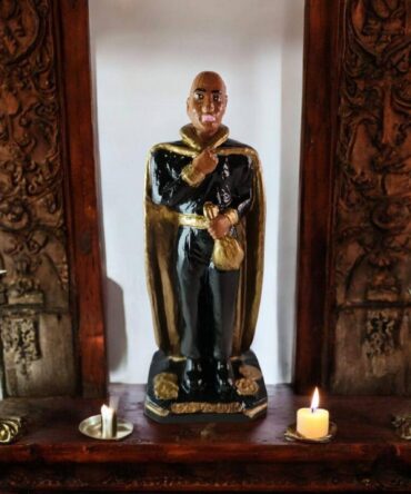 Figura Yeso exu del Oro , Candomble , kimbisa, Umbanda