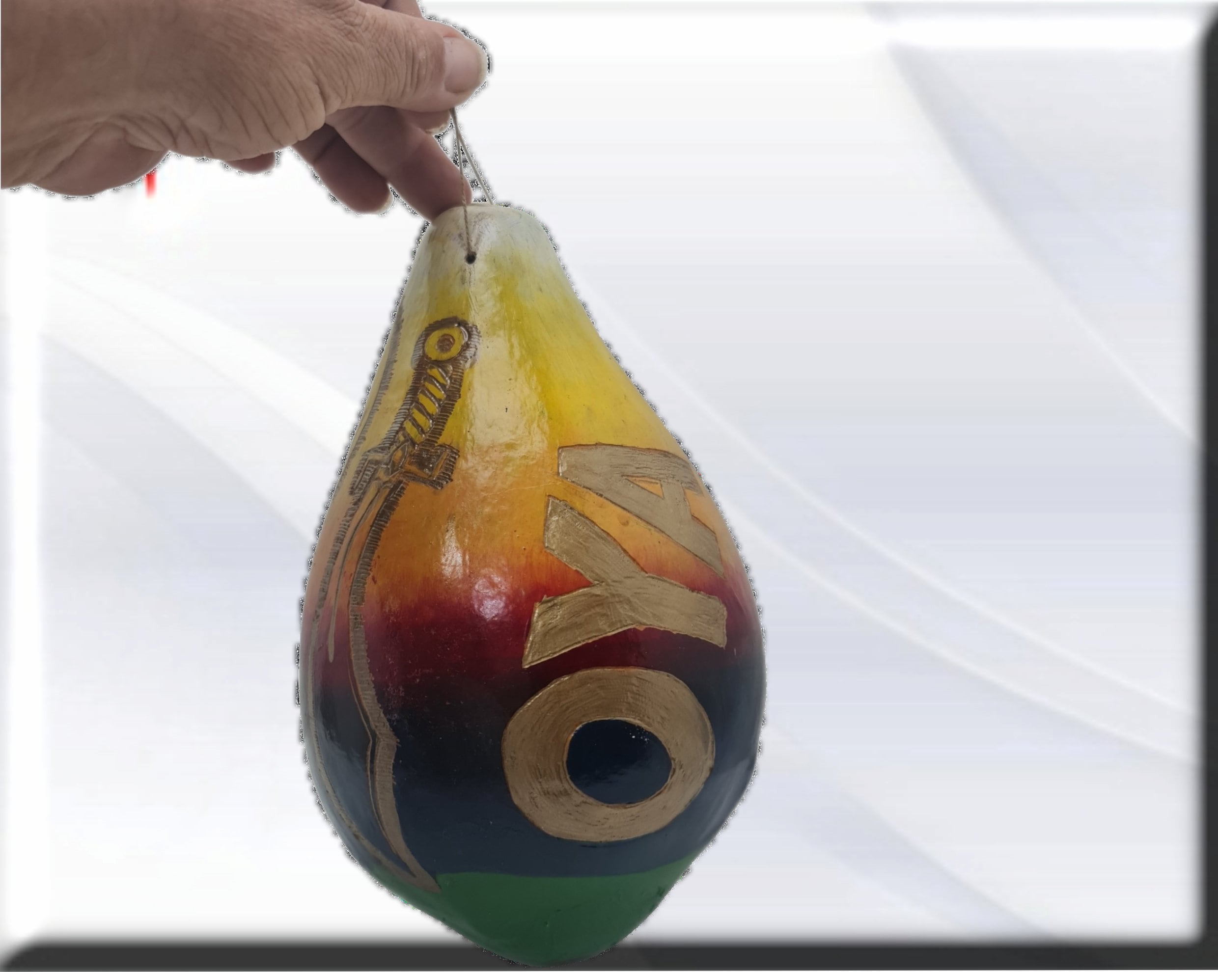 Calabaza hecha a mano , Orisha Oya - Imagen 2