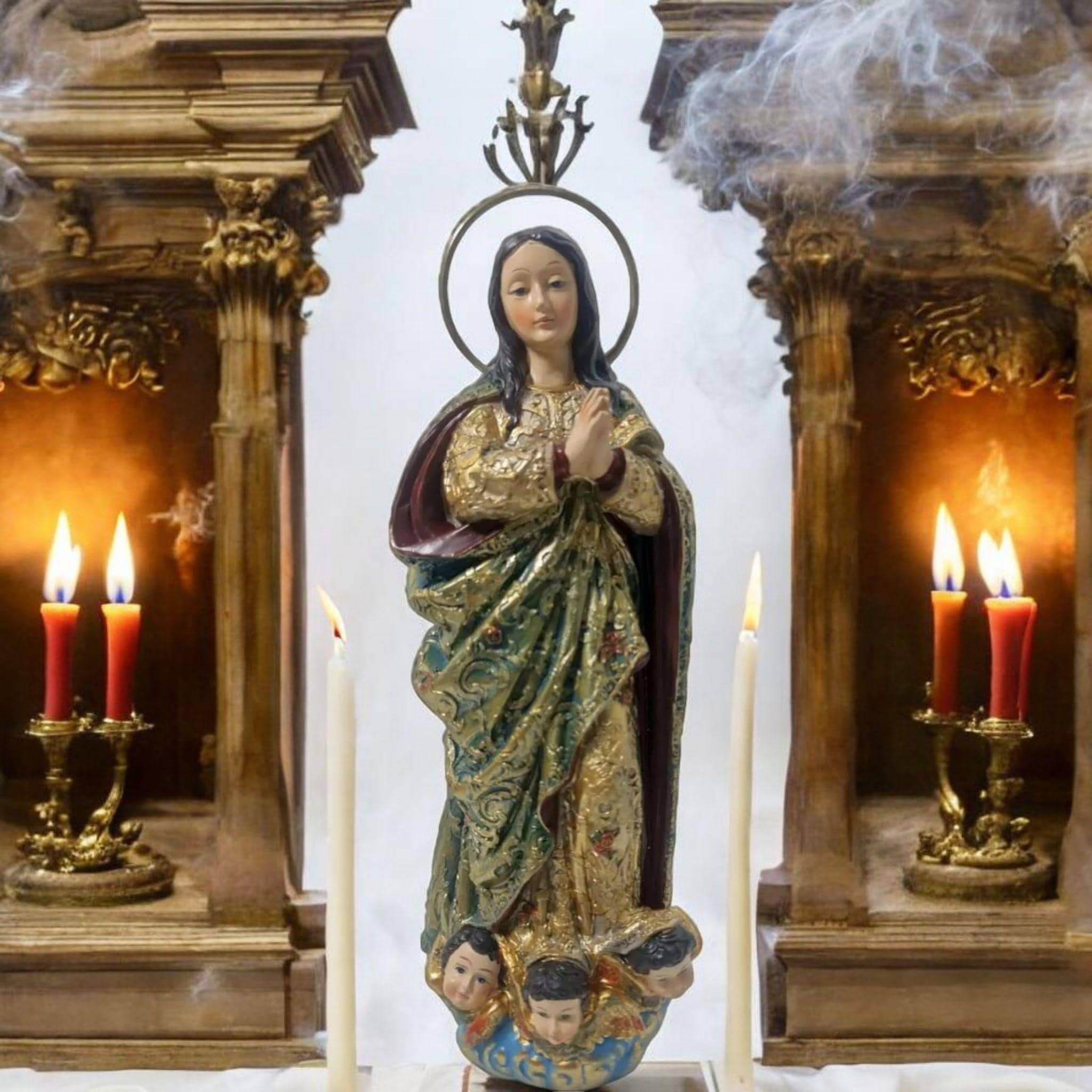 Figura de la Inmaculada Concepción "La Cieguita" en Resina Fina
