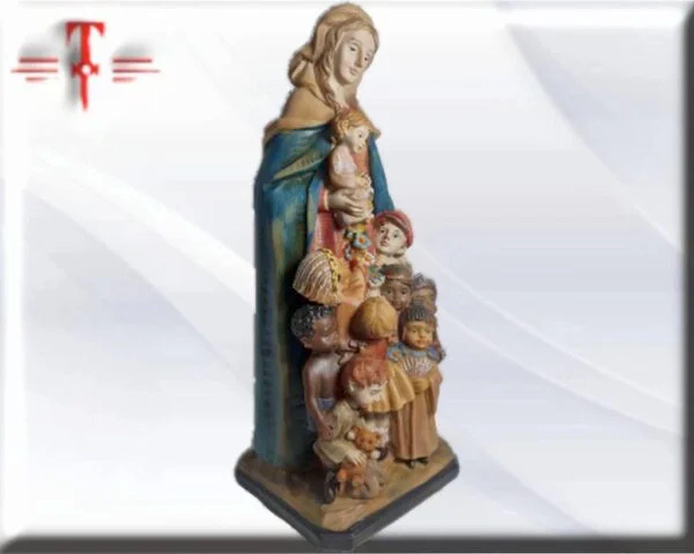 Figura de la Virgen de los Desamparados en Resina Premium – 26 cm , productos Religiosos - Image 2