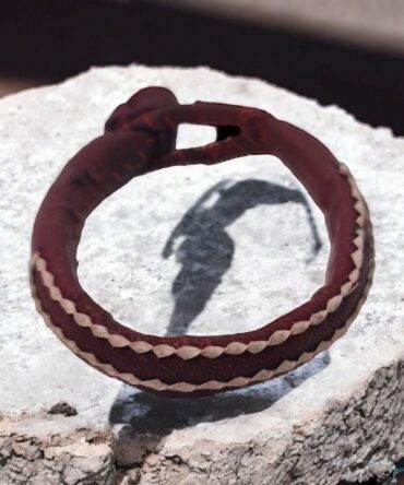 Brazalete de cuero proteccion y atraccion de suerte y dinero , Original from Benín Protection , amuleto