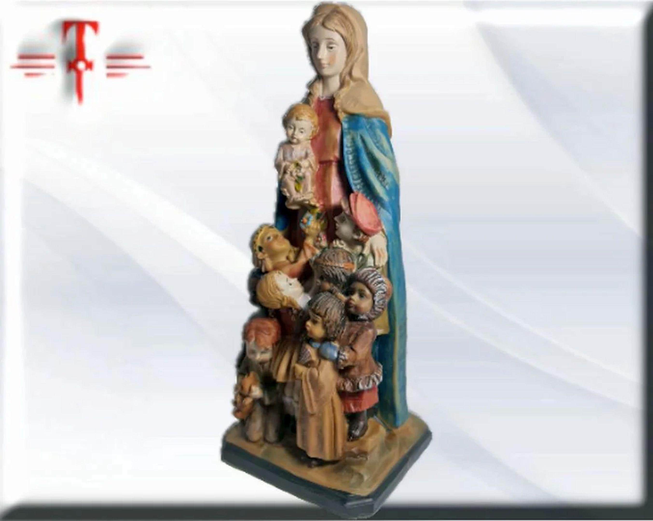 Figura de la Virgen de los Desamparados en Resina Premium – 26 cm , productos Religiosos - Image 4