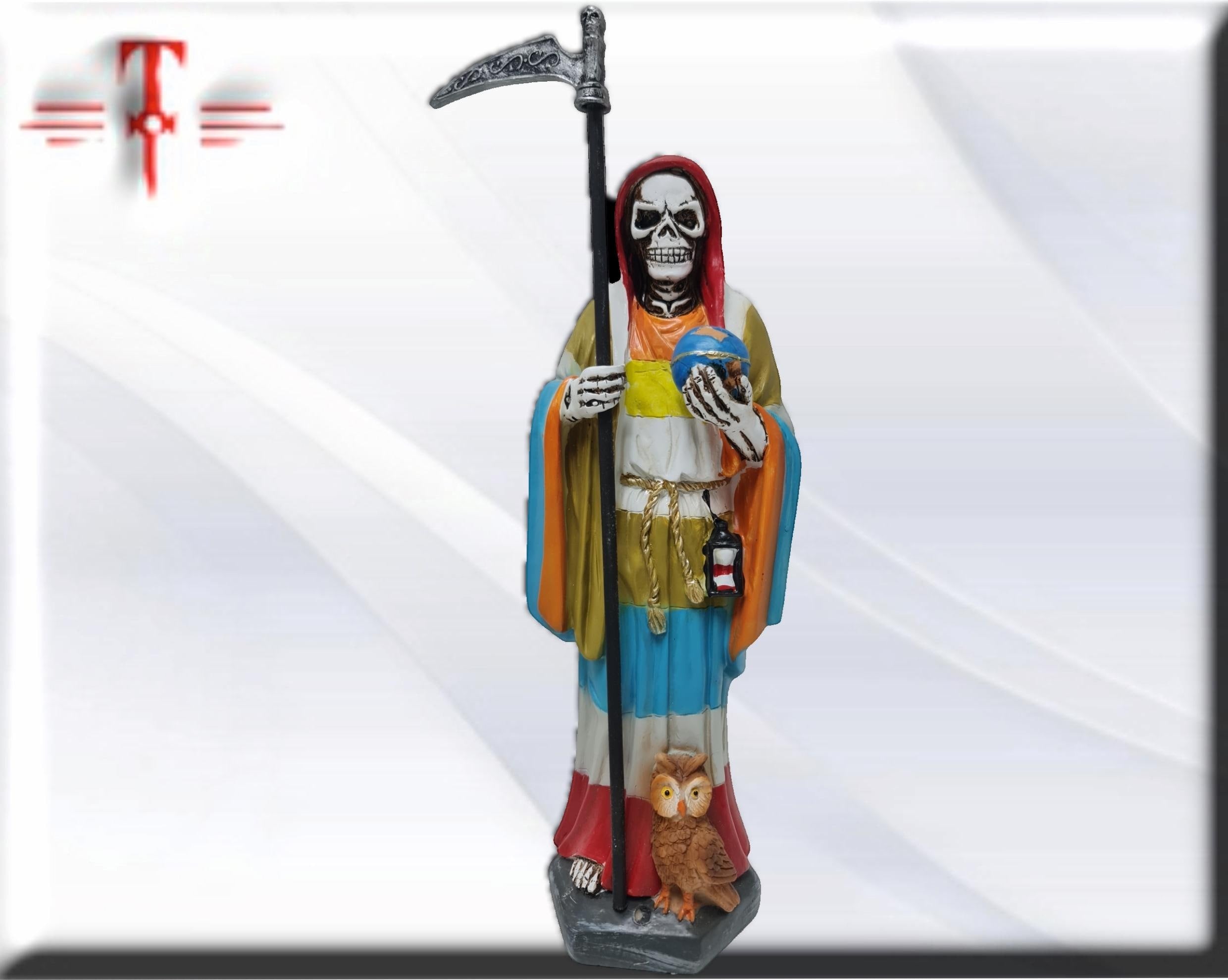 Estatua de la Santa Muerte Pintada a Mano (28 cm) – Varios Colores - Imagen 5