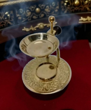 quemador de aceite de latón