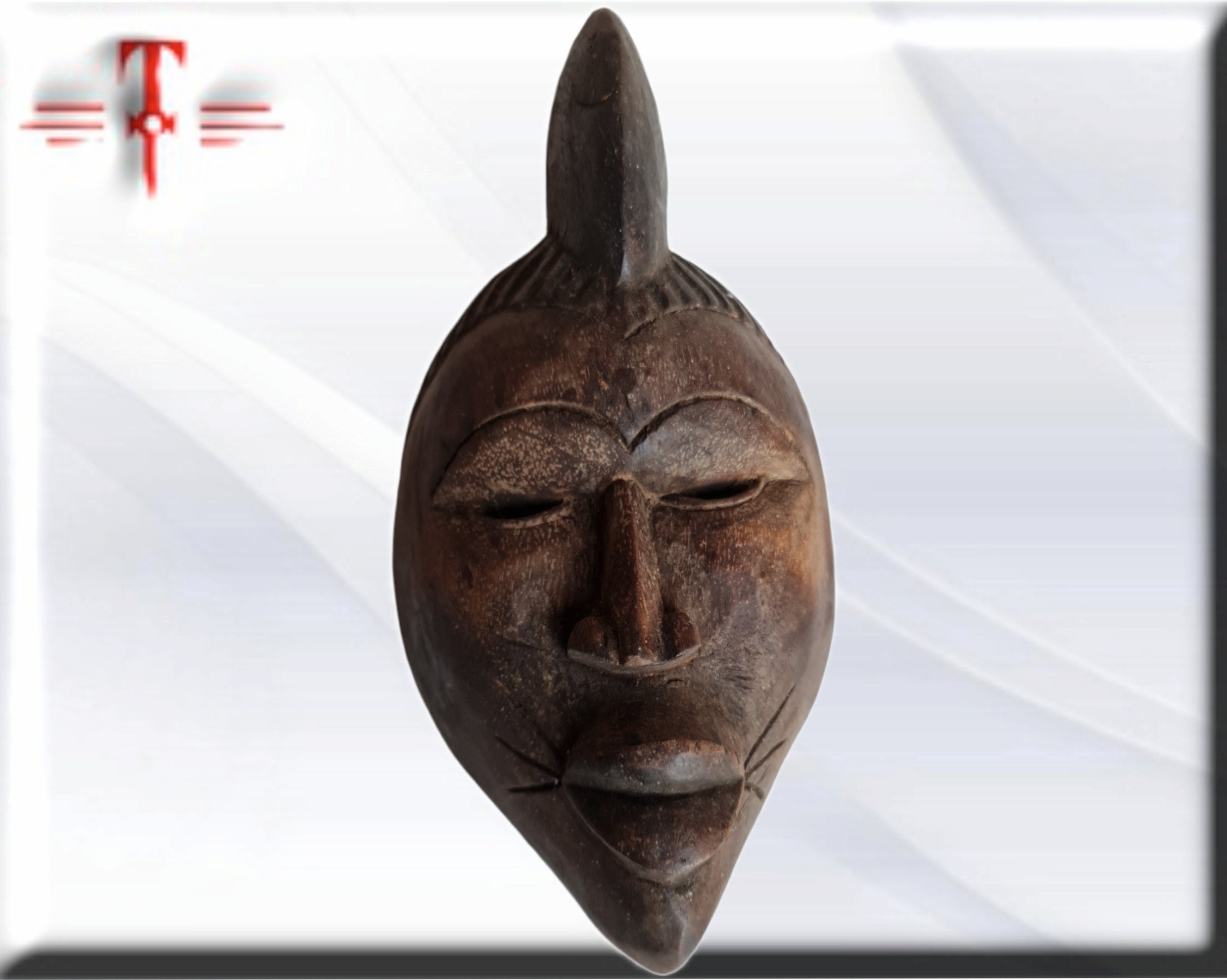Máscara Antigua Idoma (Nigeria) – Arte Africano del Siglo XX (37 cm) - Imagen 5