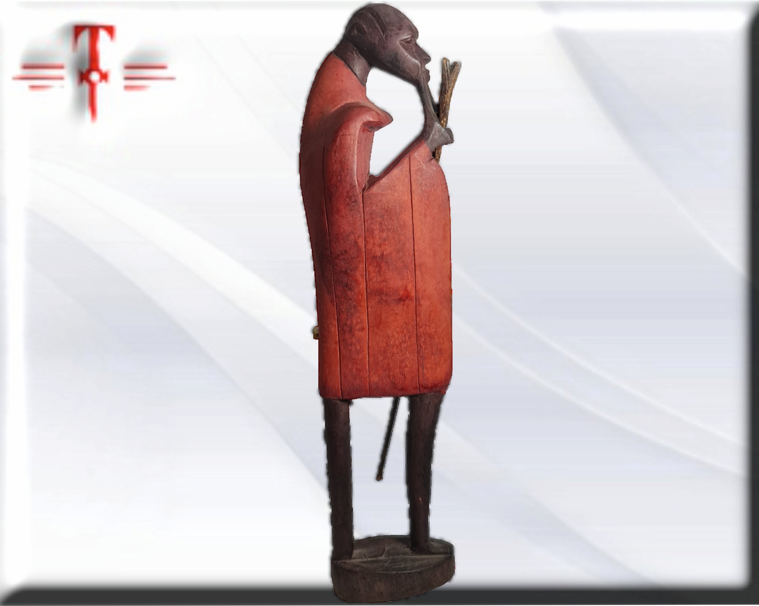 Viejo Africano Pastoreo . arte tribal africano hecho a mano - Imagen 2