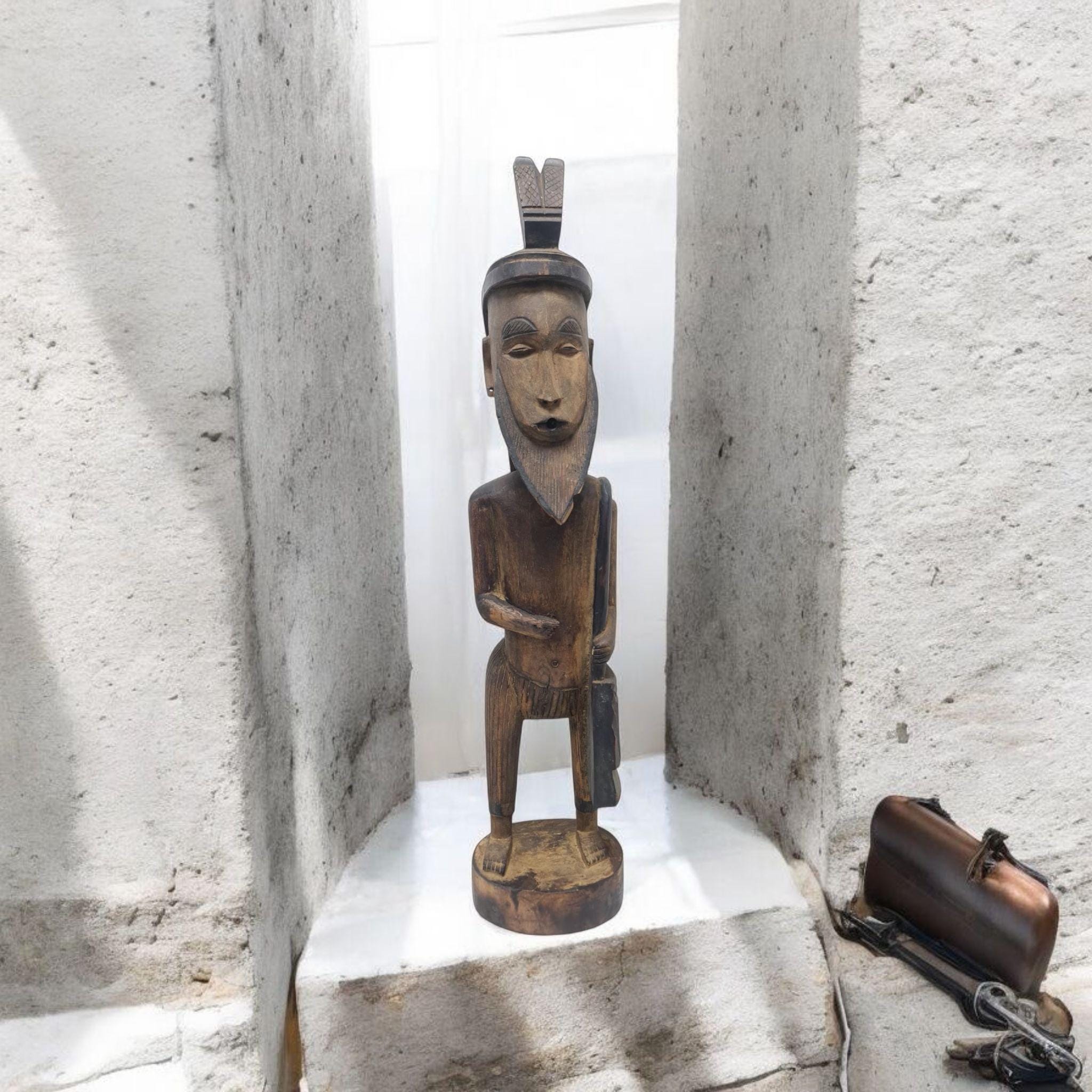 Estatua fetiche mensajero Mali , arte africano , Galería de arte , antigüedad