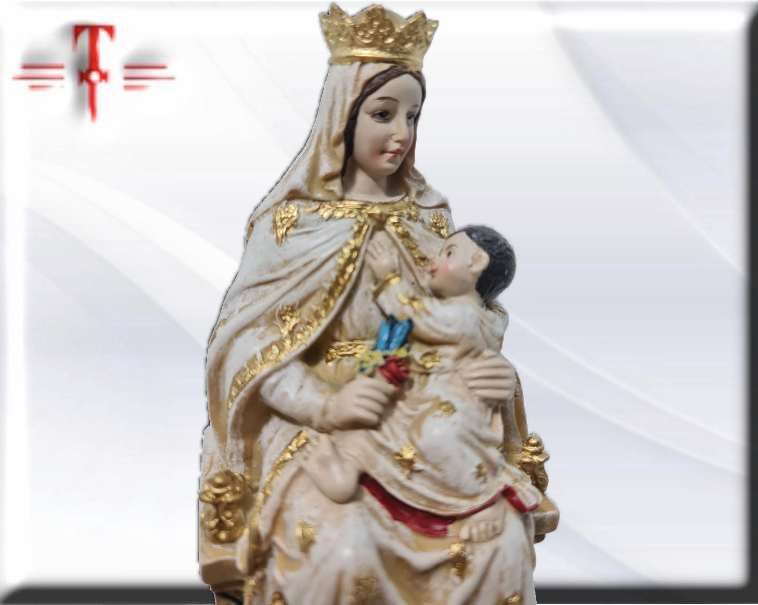 Figura de la Virgen de la Alegría en Resina Premium – 15 cm , productos Religiosos - Image 5