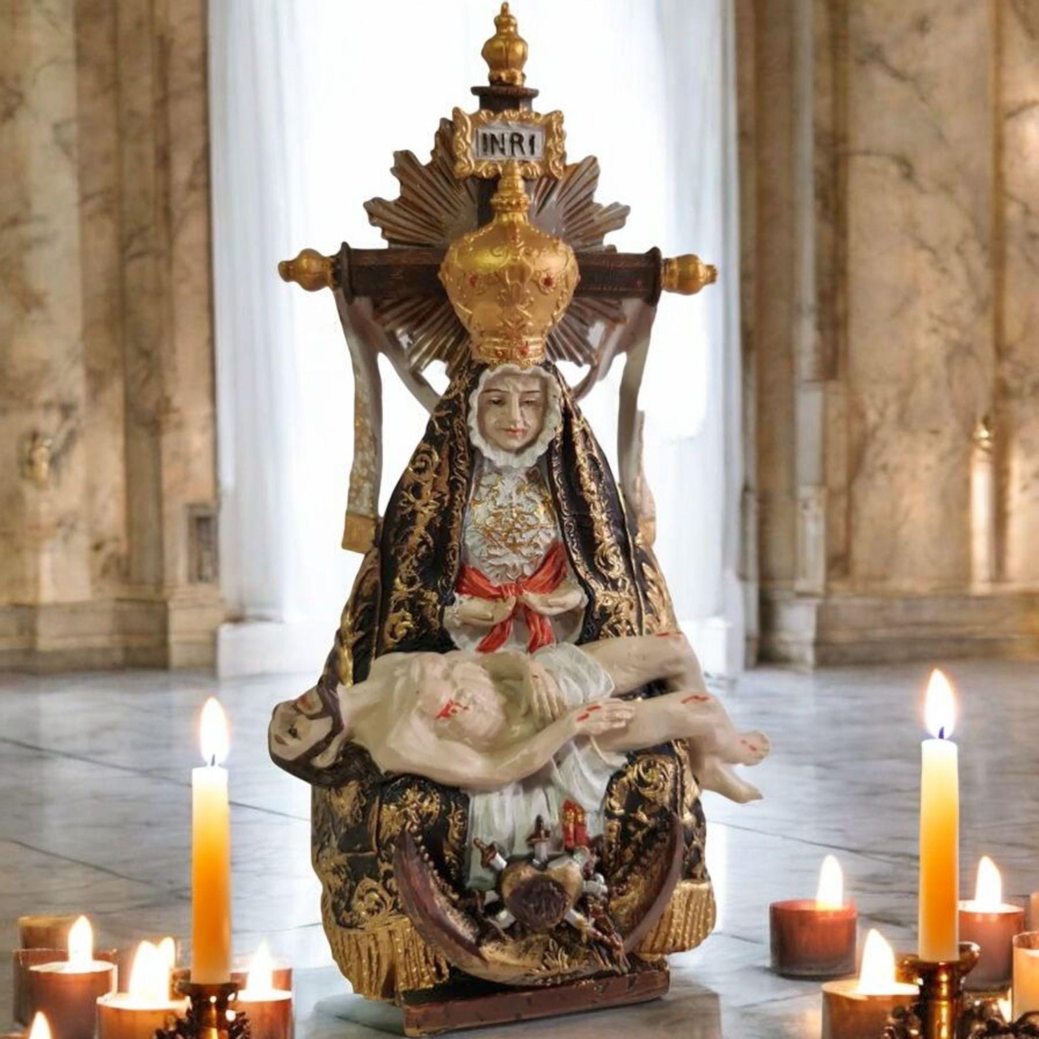Figura de la Virgen de las Angustias en Resina – 11 cm , productos Religiosos