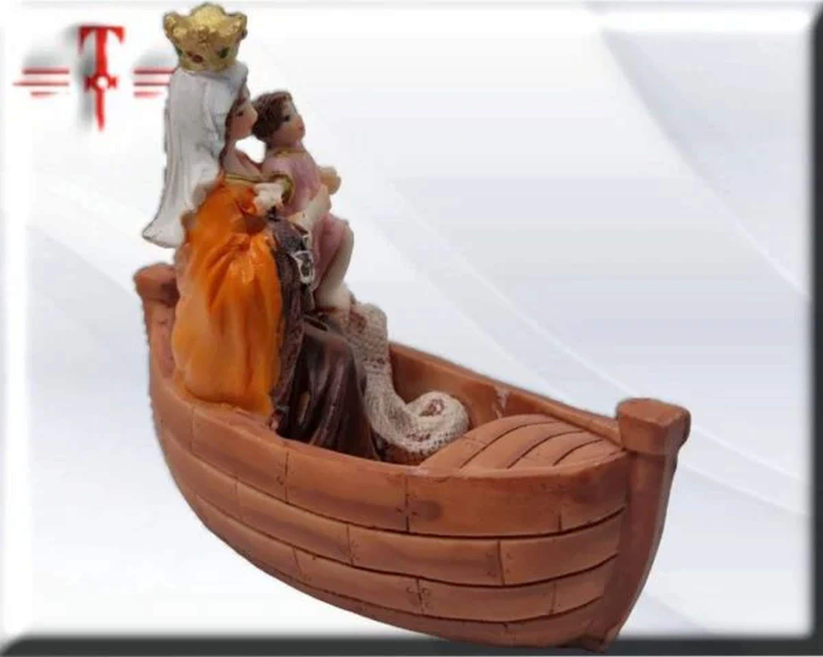 Figura de la Virgen del Carmen en Barca en Resina (10x12 cm) , productos Religiosos - Image 4