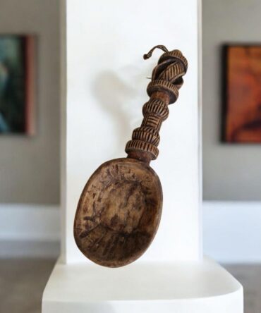 Arte Africano Cuchara grande tallada madera , arte Africano , Galería de arte , hecho a mano