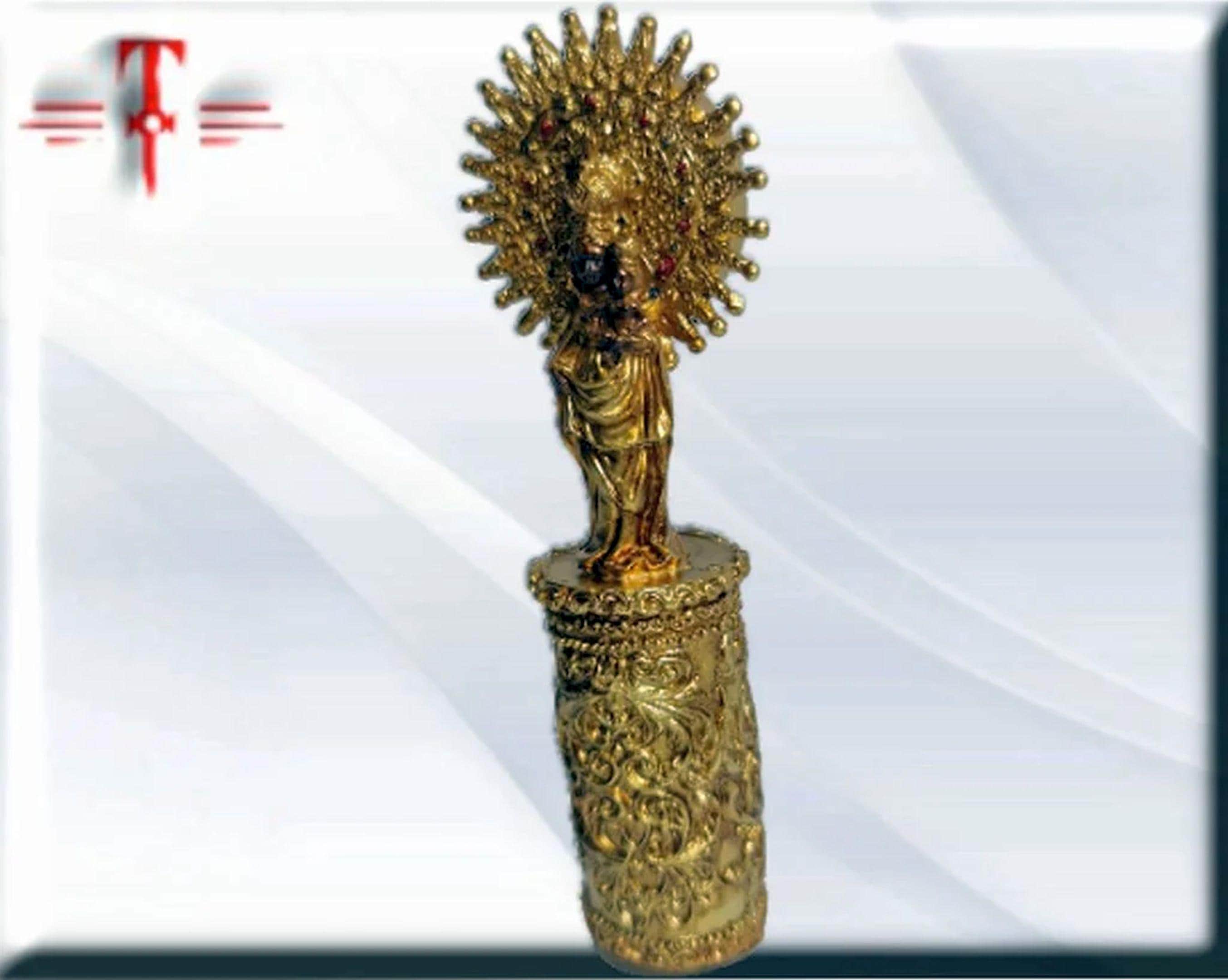 Figura de la Virgen del Pilar en Resina Fina – Alta Calidad - Imagen 4