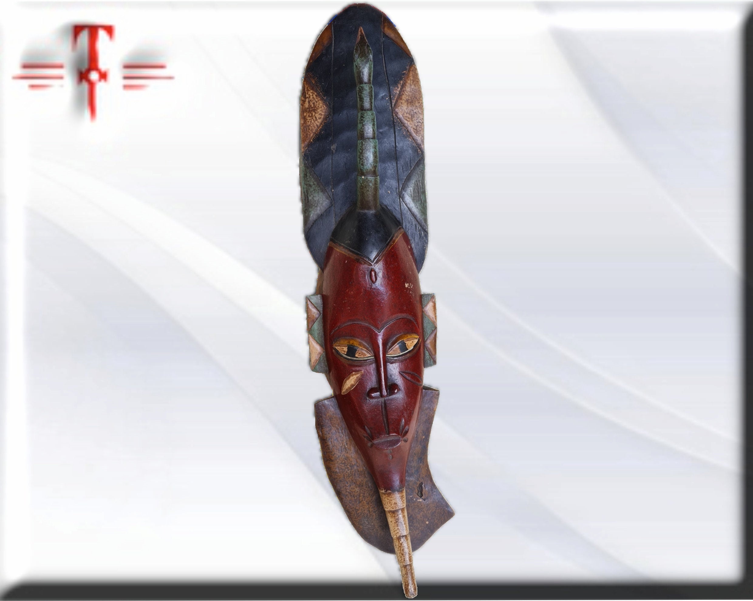 Antigua Máscara Igbo (Nigeria) – Monumental Pieza de Arte Africano de Galería - Imagen 4